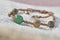 Unakite and Green Aventurine Lucky beaded bracelet , macrame stone bracelet.