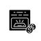 Unallocated metal account black glyph icon