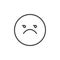 Unamused face emoticon line icon