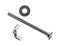 Unassembled wing nut, bolt and washer