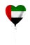 Unated Arab Emirates concept. Balloon with UAE flag isolated on white background. Education, charity, emigration, travel and