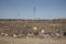 Unauthorized dumping of garbage in the steppe.Environmental disaster