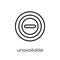 Unavailable Location icon. Trendy modern flat linear vector Unavailable Location icon on white background from thin line Maps and