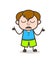 Unaware Expression - Cute Cartoon Boy Illustration