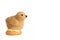 Unbaked chicken shaped cookie - variant of popular wasp nests beehives cookies, isolated