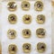 Unbaked cookies on a baking sheet on tray, overhead view