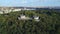 Unbelievable aerial top view drone. Bunker Berlin Mitte Flak Tower Humboldthain