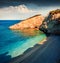 Unbelievable spring view of Porto Katsiki Beach. Colorful morning seascape of Ionian sea. Picturesque outdoor scene of Lefkada