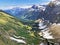 An unbelievable view of Lake Obersee and the Oberseetal Alpine Valley, Nafels Naefels