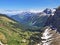 An unbelievable view of Lake Obersee and the Oberseetal Alpine Valley, Nafels Naefels