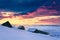 Unbelievable winter view in Carpathian abandoned village.