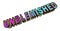 Unblemished - 3D Rendering Metal Word on White Background