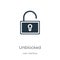 Unblocked icon vector. Trendy flat unblocked icon from user interface collection isolated on white background. Vector illustration