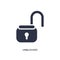 unblocked icon on white background. Simple element illustration from user interface concept