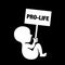 Unborn foetus / fetus is protesting against abortion and termination of pregnancy