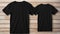 Unbranded black t-shirt with a white background for product design Generative AI