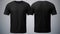 Unbranded black t-shirt with a white background for product design Generative AI