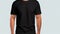 Unbranded black t-shirt with a white background for product design Generative AI