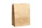 Unbranded kraft package. Place for creative design or text. Boxing for contactless product delivery. Mockup style and blank space