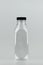 Unbranded plastic transparent bottle vertical mockup. Branding identity template for text and design