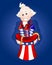 Uncle Sam with Fireworks Vector