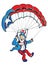 Uncle Sam parachuting