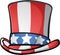 Uncle Sam Top Hat American Cartoon Illustration