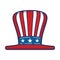 Unclesamhat. Vector illustration decorative design