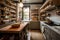 uncomplicated kitchen with efficient layout and well-stocked pantry