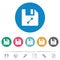 Uncompress file flat round icons