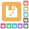 Uncompress file rounded square flat icons