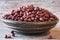 Uncooked Adzuki Beans in a Bowl