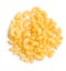 Uncooked elbow macaroni.