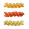 Uncooked pasta fusilli, isolated, clipping