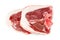 Uncooked red meat isolated lamb