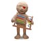 Undead Egyptian mummy with abacus, 3d illustration