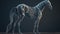 undead horse digital art illustration, Generative AI