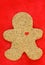 Undecorated Gingerbread Cookie
