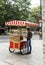 Undefined man with simit cart ,Istanbul, Turkey.