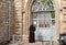 Undefined monk at entrance to Church of Saint John the Baptist, Ein Karem, Jerusalem