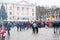 Undefined people take part in celebration of Maslenitsa in Bryansk city.