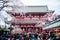 Undefined Tourist in Sensoji shrine. Sensoji temple at Asakusa d