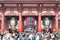 Undefined Tourist in Sensoji shrine. Sensoji temple at Asakusa district in Tokyo, Japan