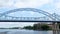 Under the Big Blue Bridge over Mississippi River at La Crosse, Wisconsin.