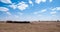 Under the blue sky and white cloud Inner Mongolia Hunshandake Sandy Land