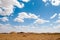 Under the blue sky and white cloud Inner Mongolia Hunshandake Sandy Land