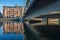 Under the bridges of Norrkoping, Sweden