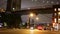 Under brooklyn bridge night light crossroad 4k time lapse nyc