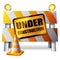 Under construction barrier.