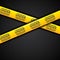 Under construction caution tape, vector